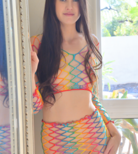 Slim and petite babe model Athena